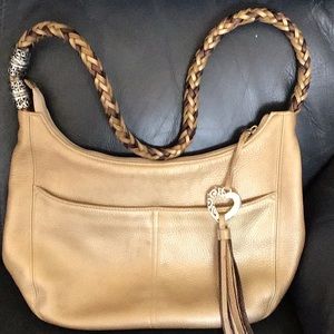 Brighton Gold Leather Shoulder Bag